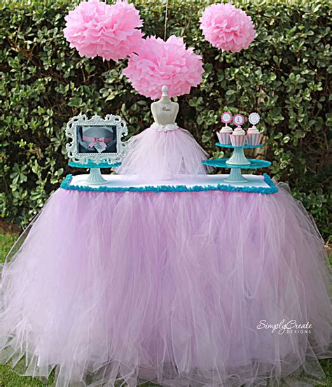 how to make table skirt with tulle